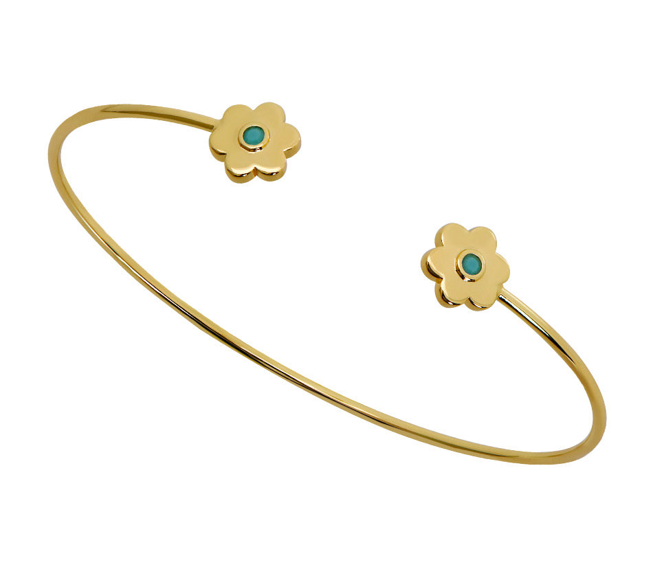 Goldbug Collection Turquoise Daisy Cuff