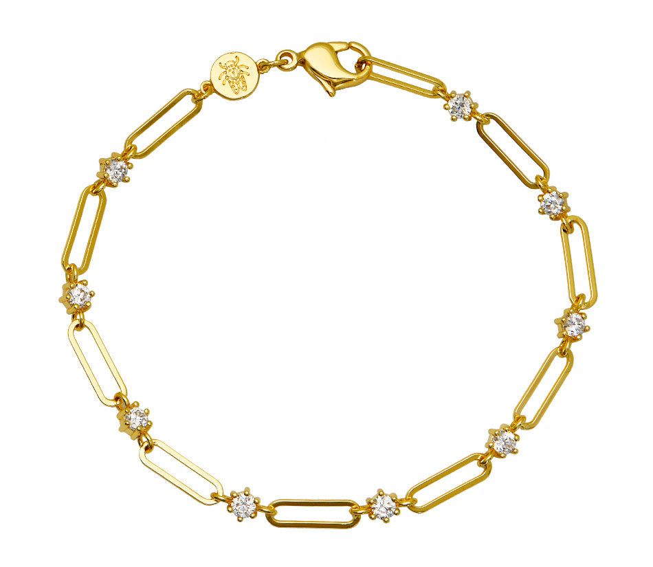 Goldbug Collection Twiggy Paperclip Link Bracelet