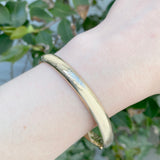 Adult 14K Gold Filled Plain 8mm Large Bangle with machine engraving