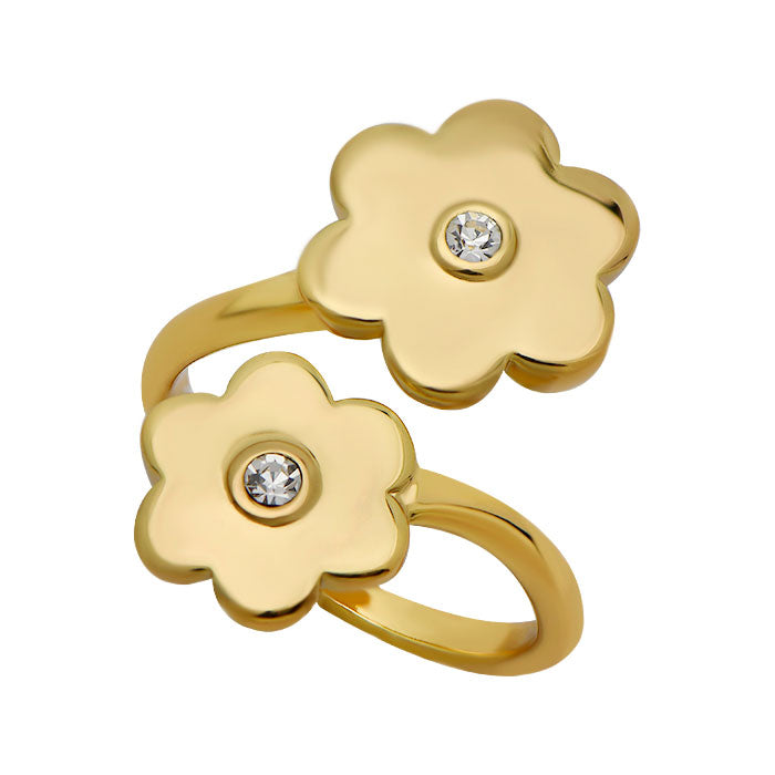 Goldbug Collection Double Daisy Ring