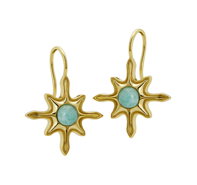 Goldbug Collection Amazonite Seastar Drop Earrings