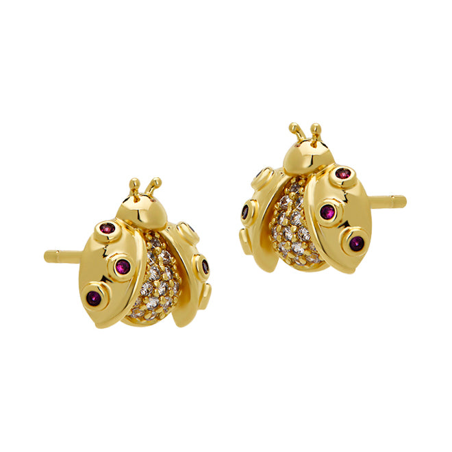 Goldbug Collection Ladybug Stud Earrings