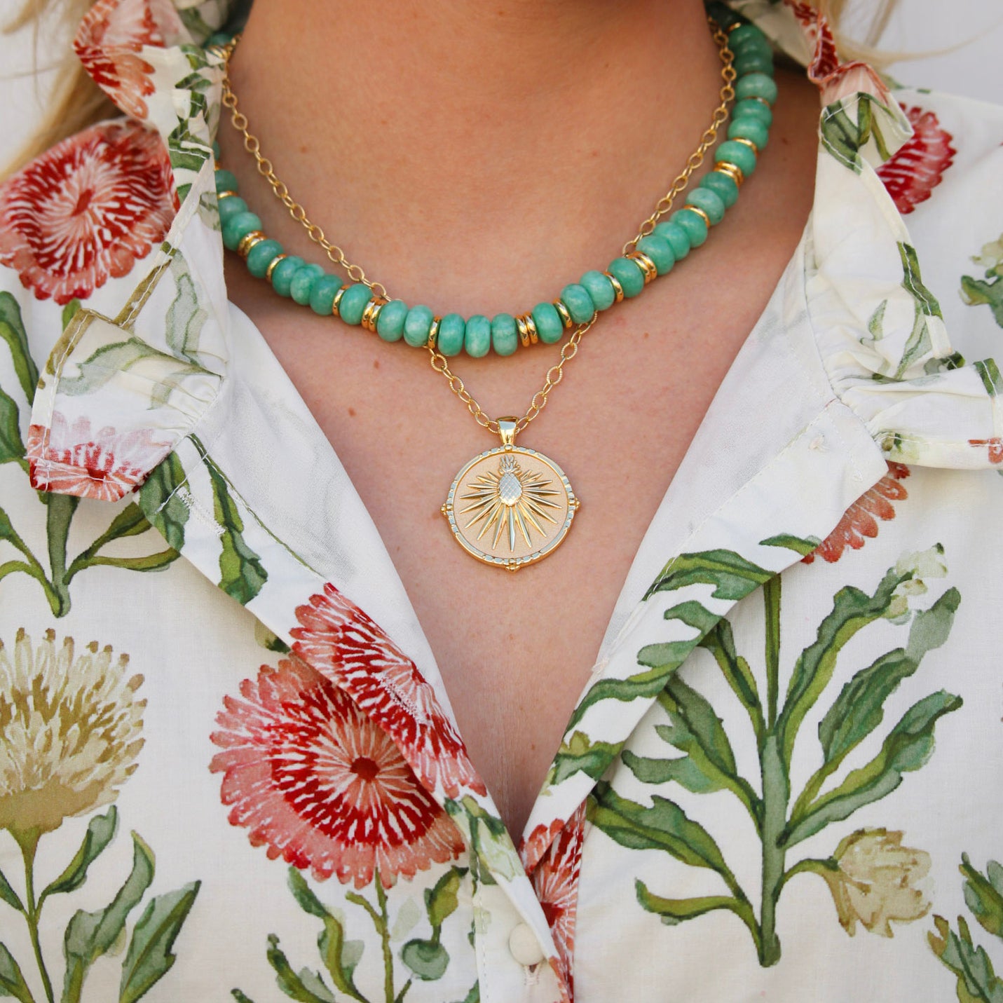 Jane Win CHARLESTON Original Coin Pendant Necklace