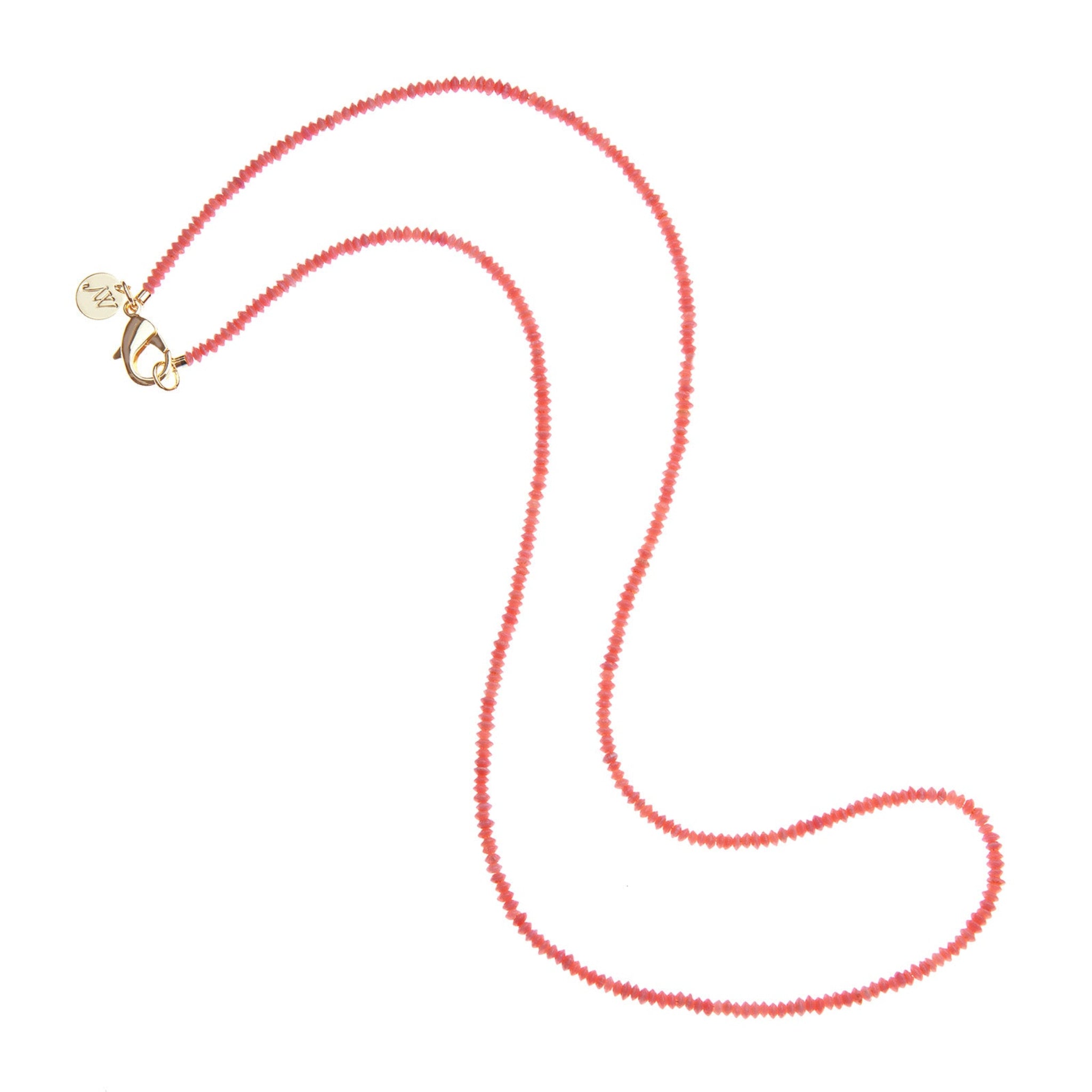 Jane Win Double Wrap Coral Beaded Necklace
