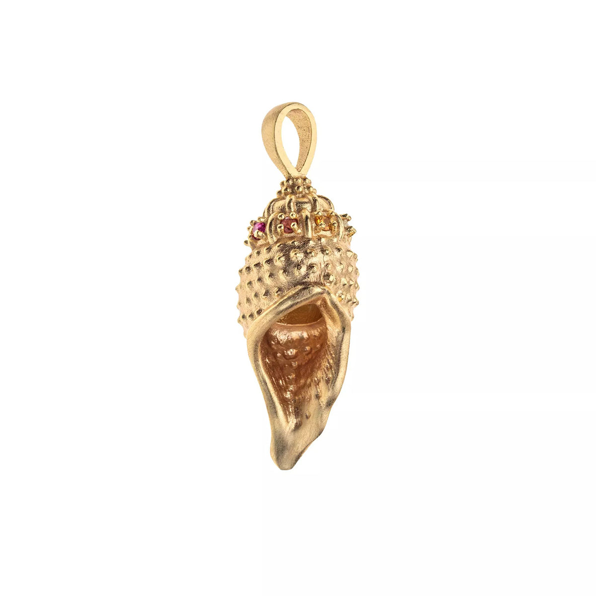 Jane Win STRONG Rainbow Conch Shell Pendant Necklace