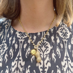 Goldbug Bezel Charm Necklace