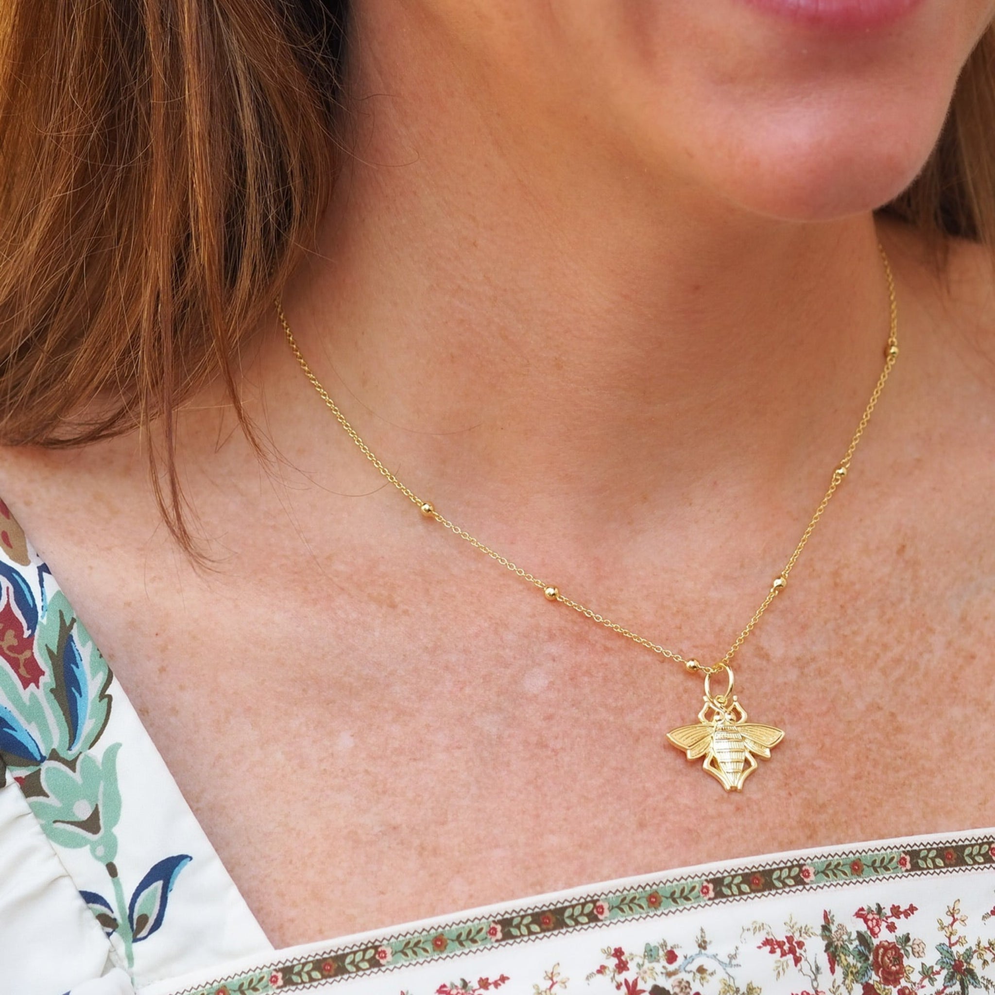 Goldbug Collection Tiny Bead Station Necklace