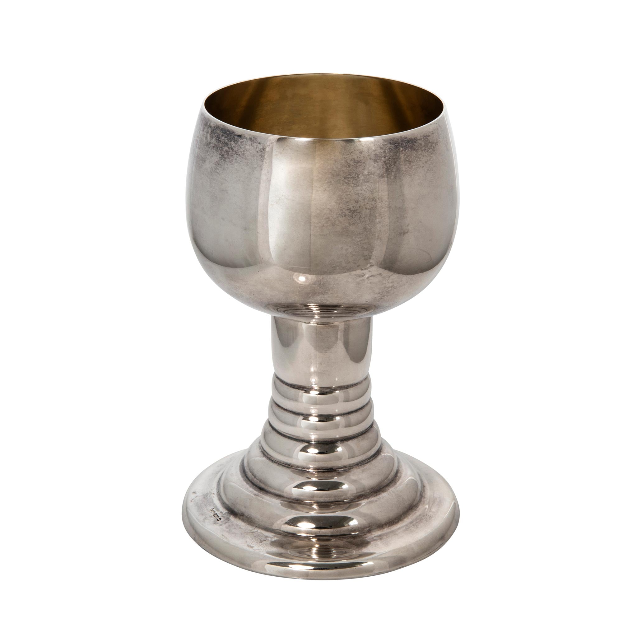 Art Deco German 830 Silver Wine Goblet
