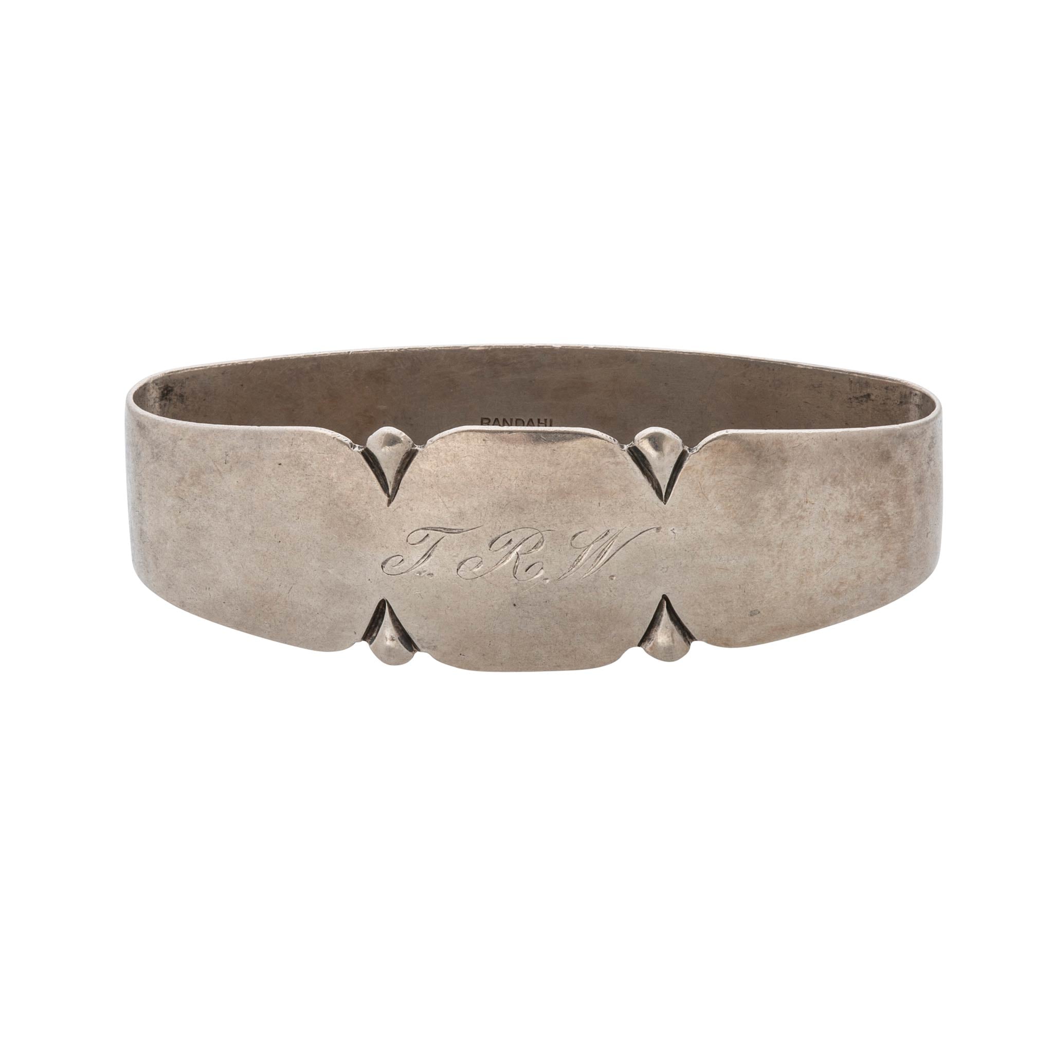 Estate Engraved 'TRW' Randahl Sterling Silver Napkin Ring