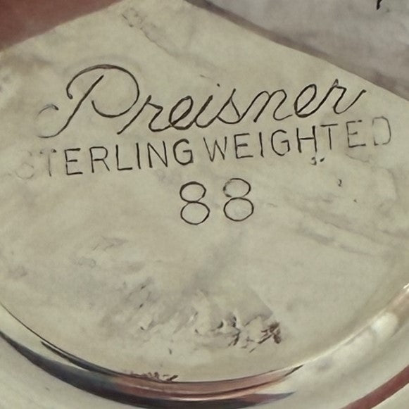 Vintage Preisner Sterling Silver Bud Vase 6.75"