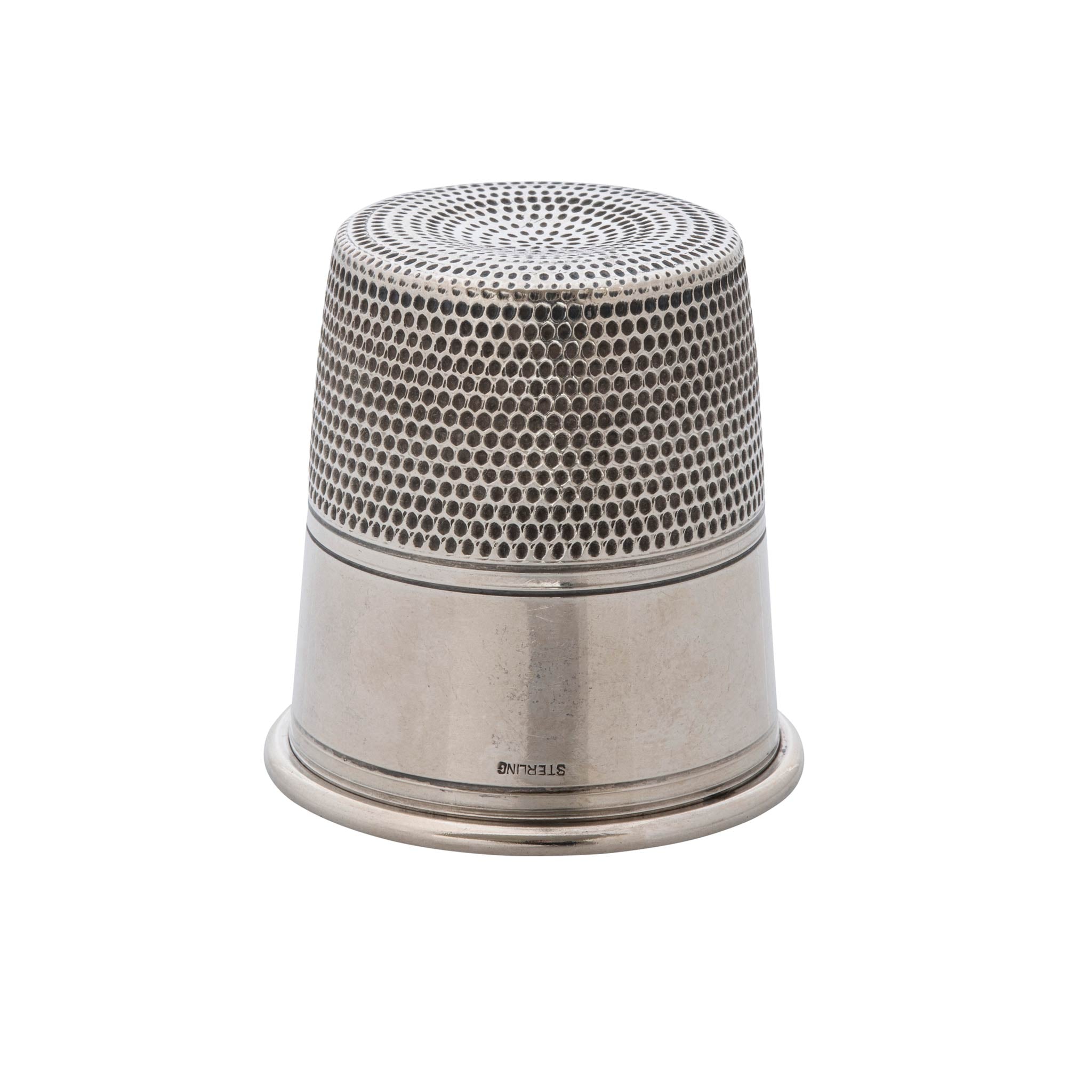 Estate Engraved Sterling Silver Thimble Jigger