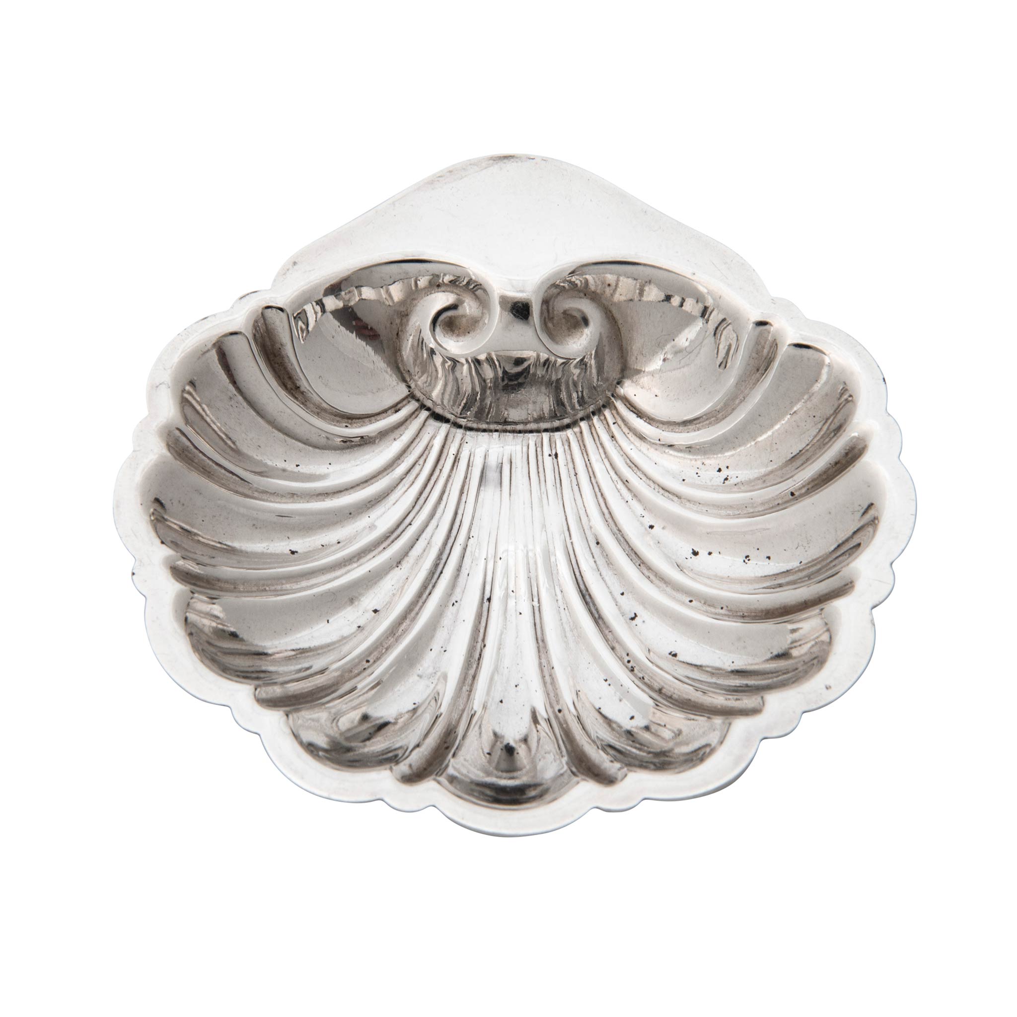 Vintage Sterling Silver Scallop Shell Nut Dish