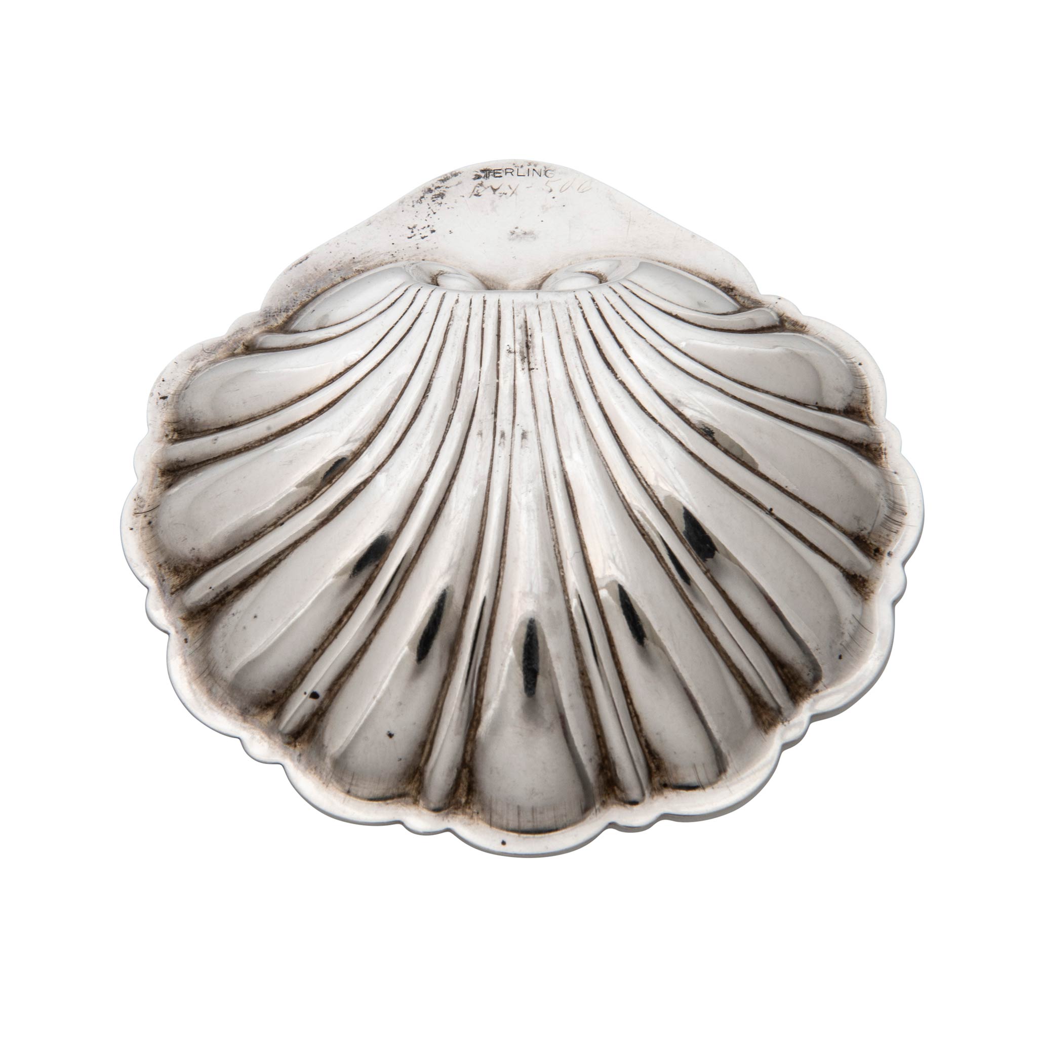 Vintage Sterling Silver Scallop Shell Nut Dish