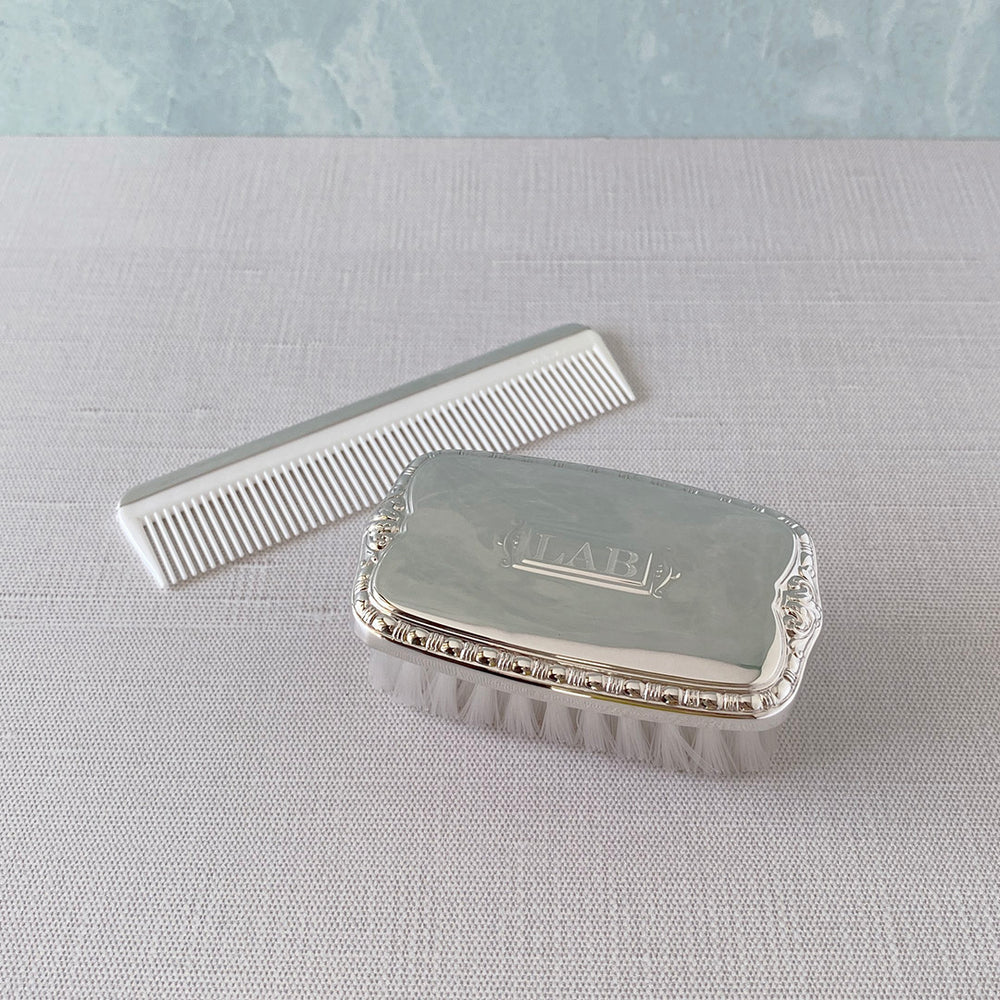 Sterling Silver Baby Boy Brush & Comb Set