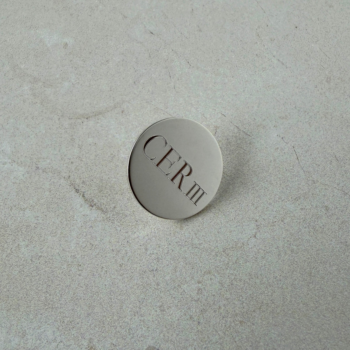 Sterling Silver Golf Ball Marker with machine engraved initials