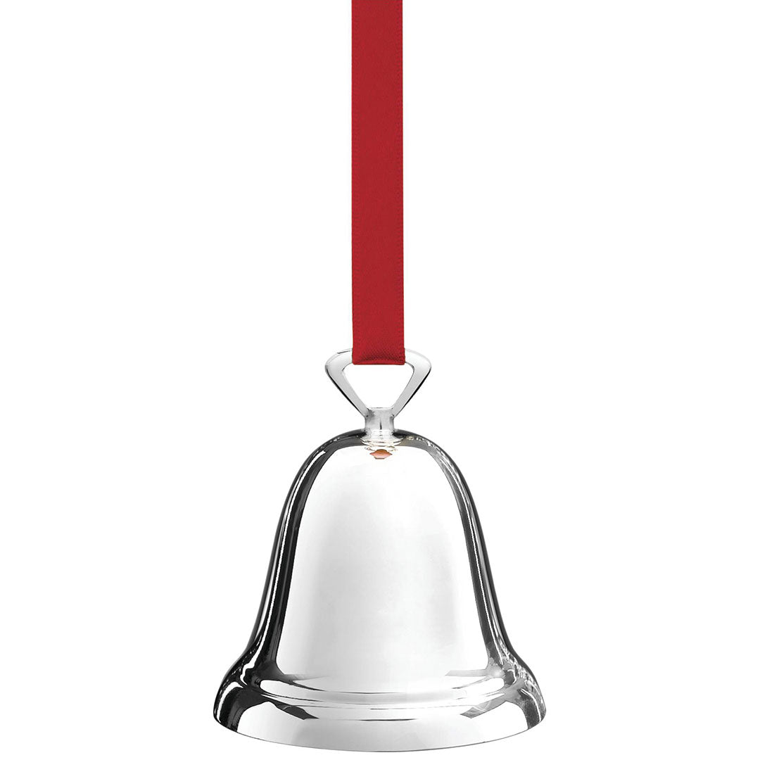 Silver-Plated Christmas Bell Ornament back