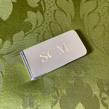 Sterling Silver Plain Money Clip with machine engraving