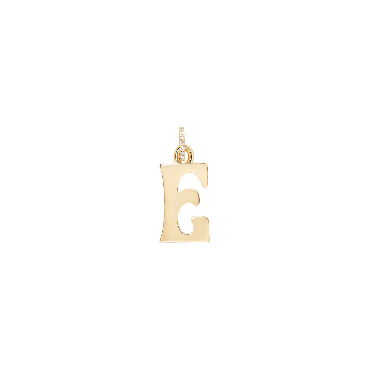 Marlo Laz Pavé Diamond Bail Letter Charm E