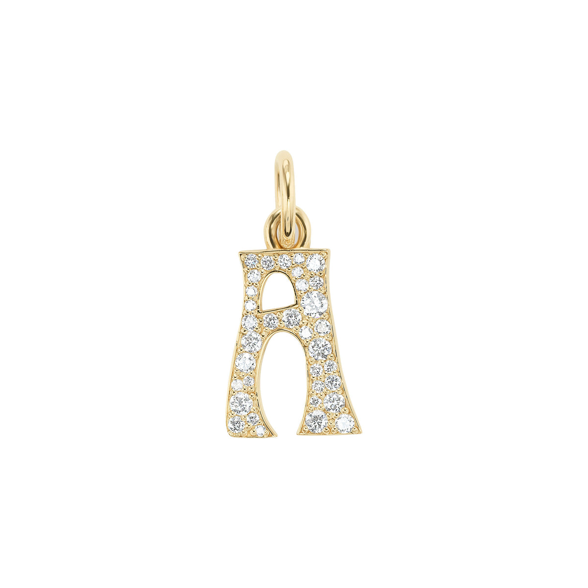 Marlo Laz Pavé Diamond Letter Charm A