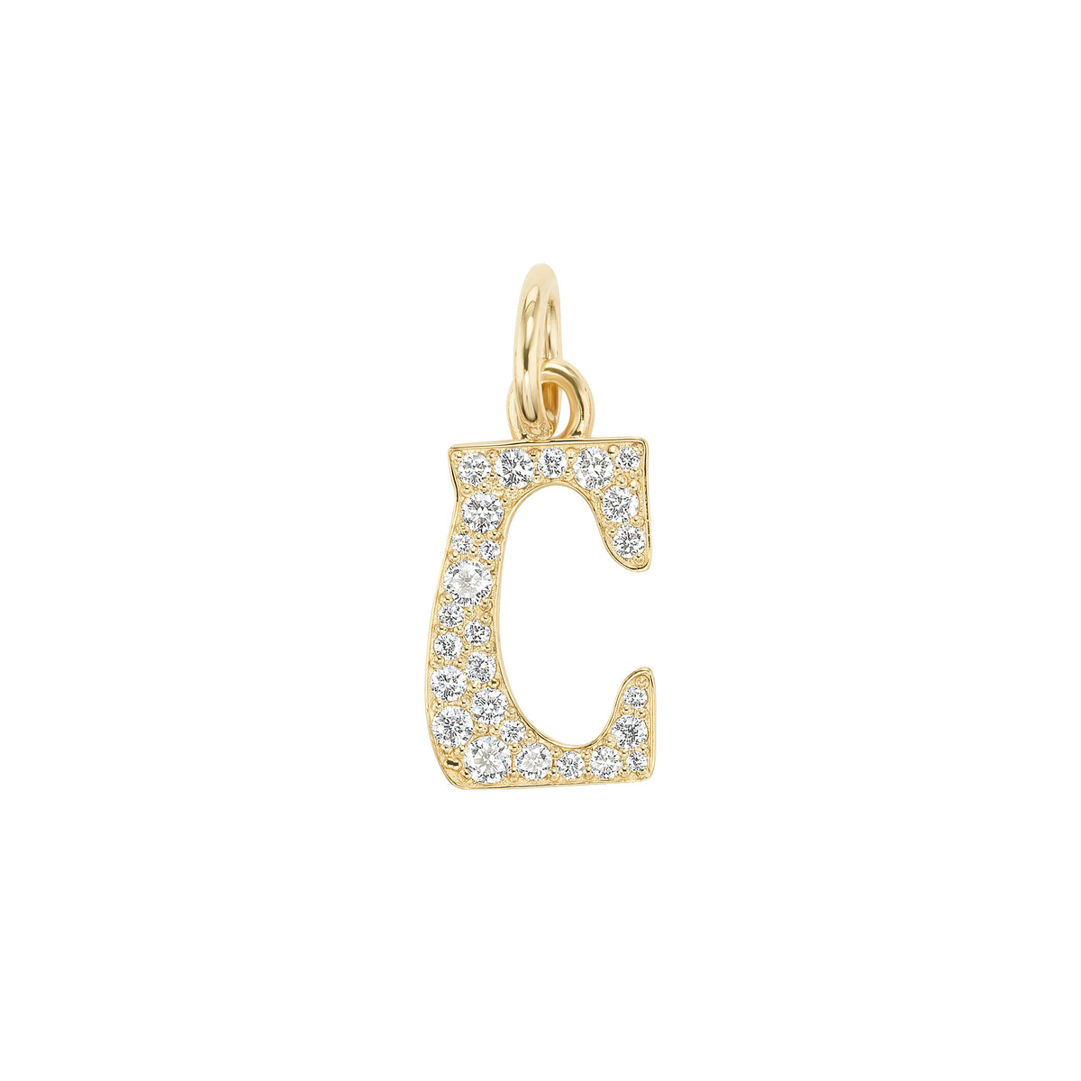 Marlo Laz Pavé Diamond Letter Charm C