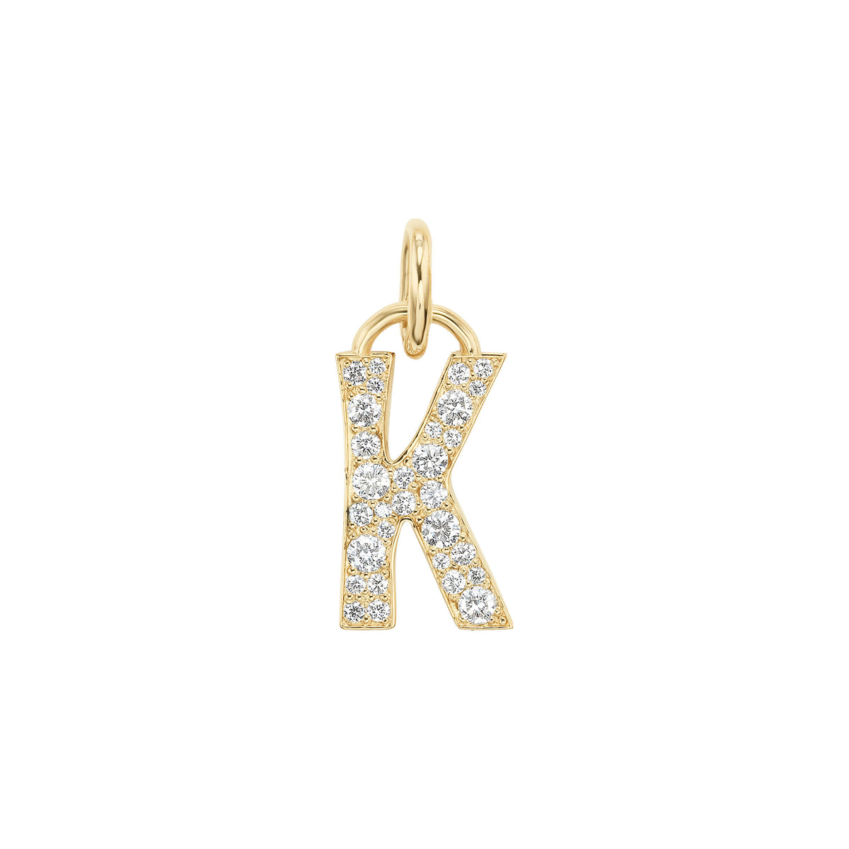 Marlo Laz Pavé Diamond Letter Charm K