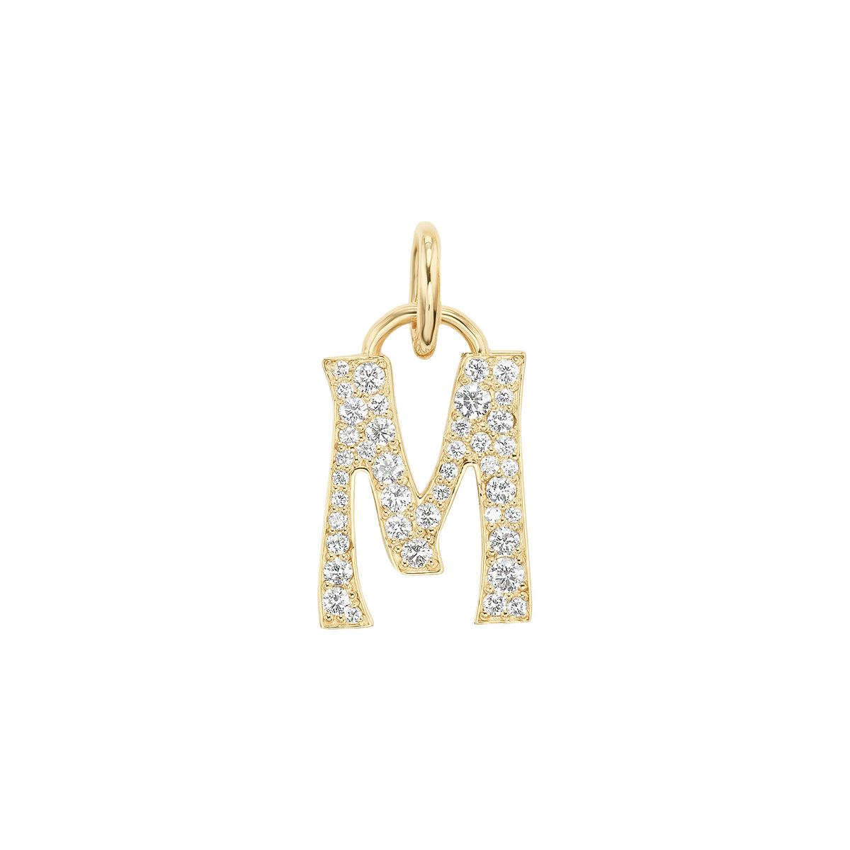 Marlo Laz Pavé Diamond Letter Charm M