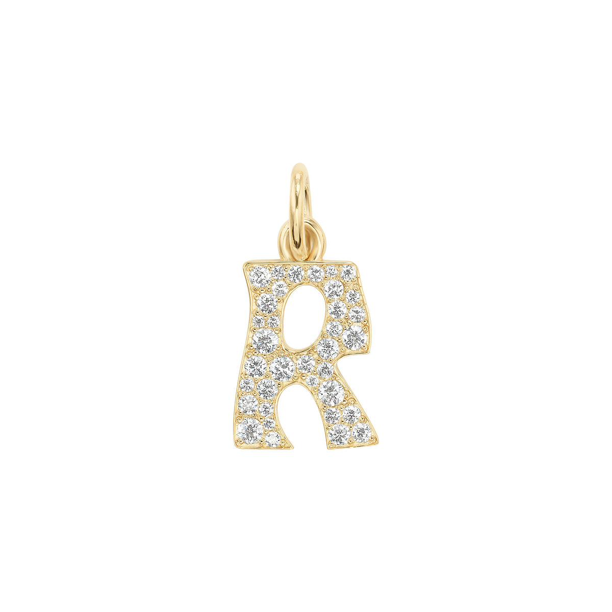 Marlo Laz Pavé Diamond Letter Charm R