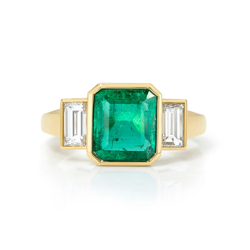 Single Stone Emerald Amelia Ring