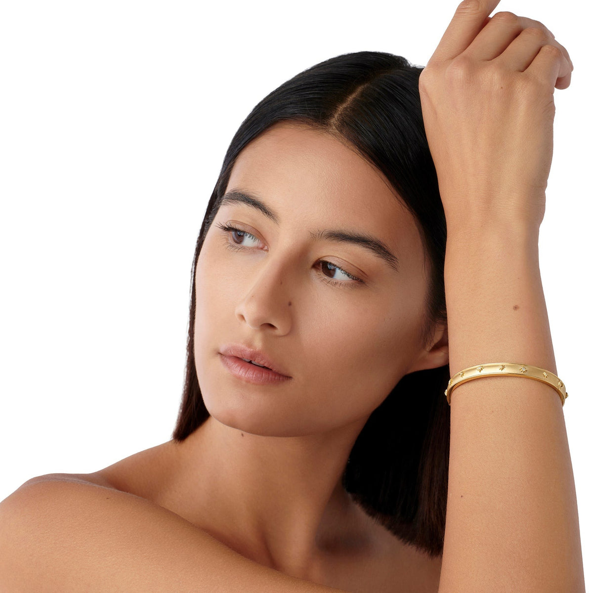 Temple St. Clair Diamond Star Bangle Bracelet