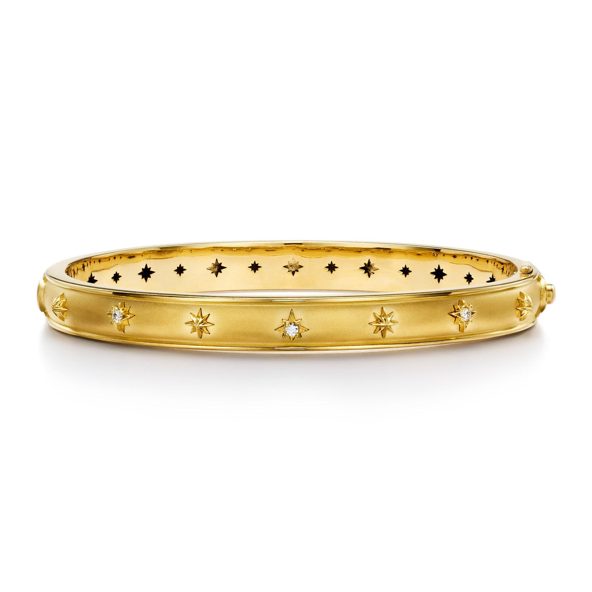 Temple St. Clair Diamond Star Bangle Bracelet