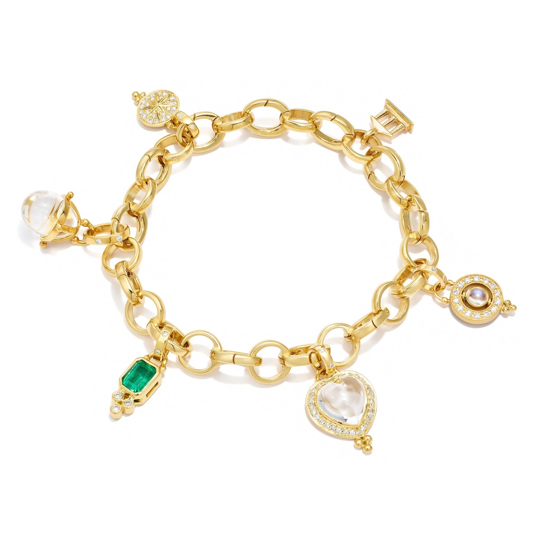 Buy Bulgari 3 Charm Bracelet Estate 18k White Gold Sun Lapis Bvlgari Signed  Jewelry Online in India - Etsy