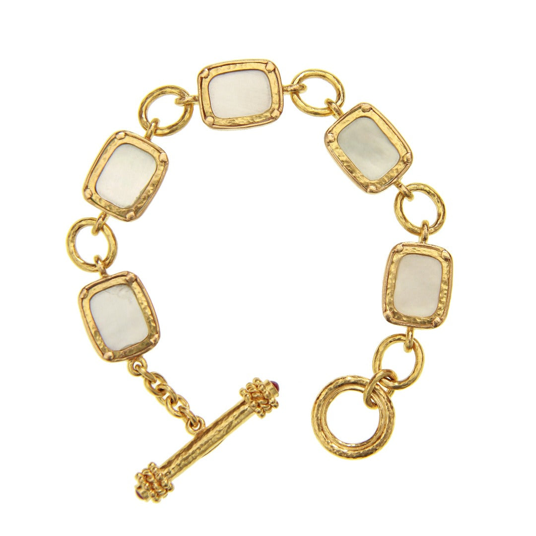 Elizabeth Locke Pastel “Antique Animals” Venetian Glass Link Bracelet