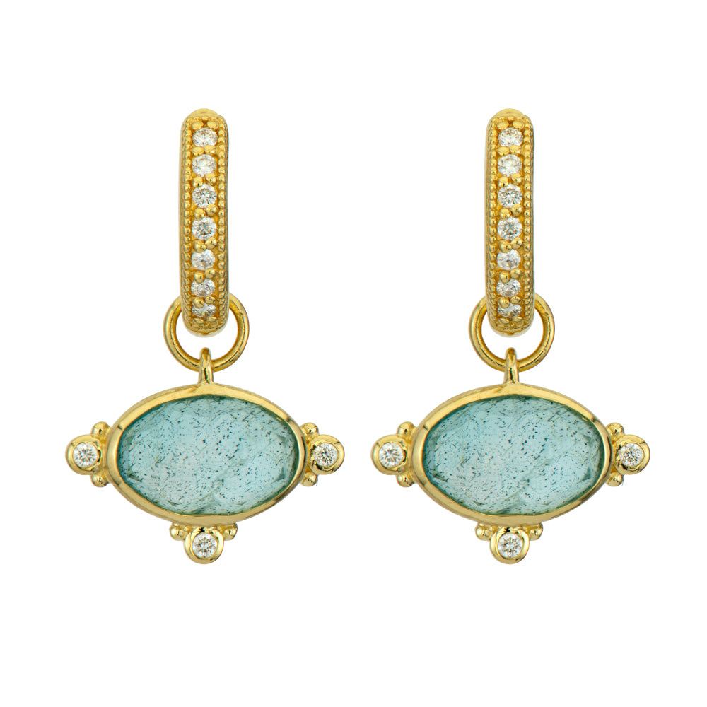 Jude Frances Labradorite Oval Earring Charms