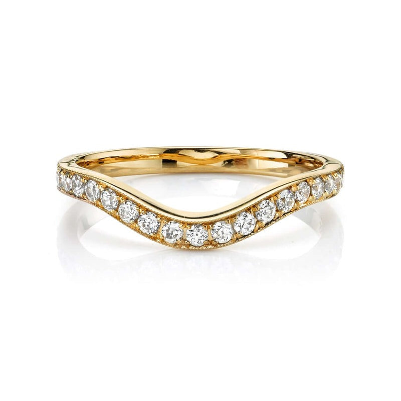 Single Stone Diamond 18K Yellow Gold Grace Band
