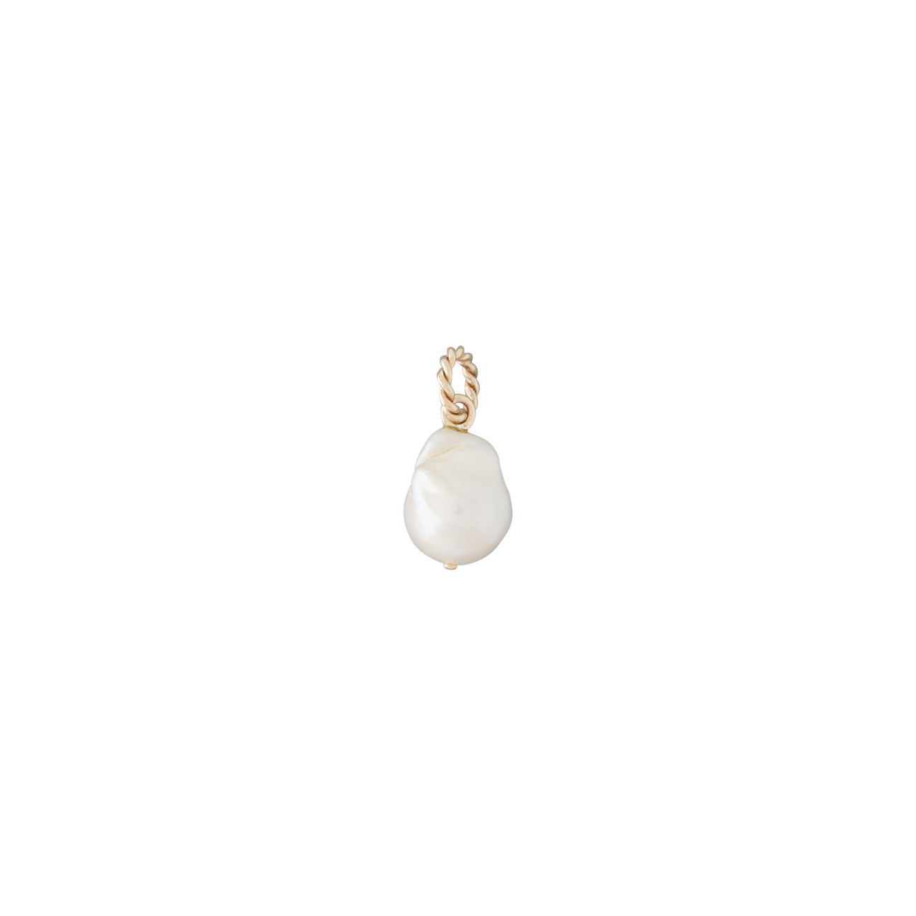 Clara Williams 14K Gold Petite Baroque Pearl Charm