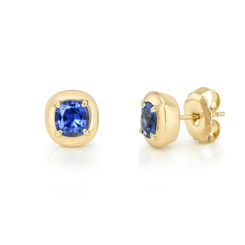 Single Stone Sapphire Cori Stud Earrings