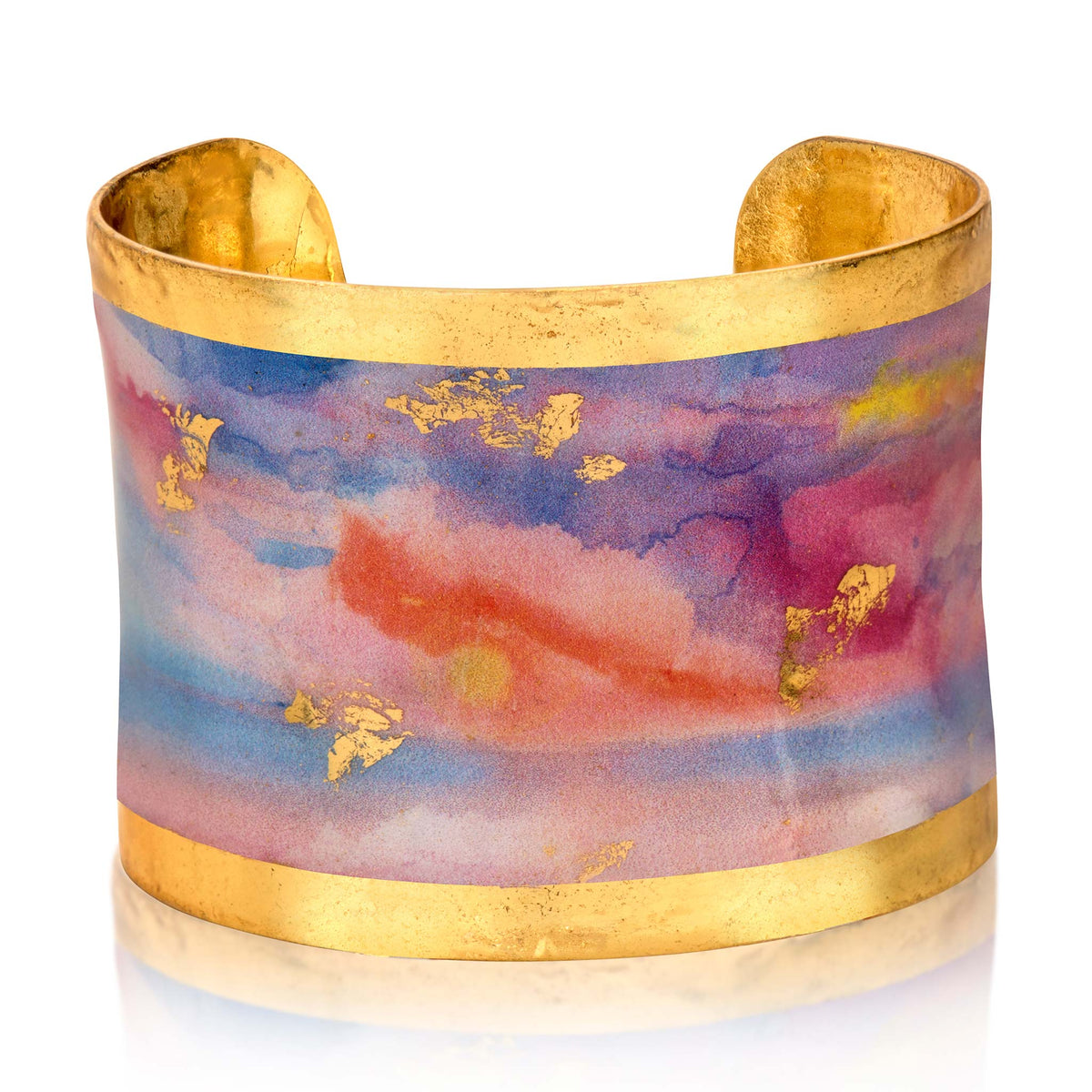 Evocateur Morning Run 22K Gold Leaf Corset Cuff 2"