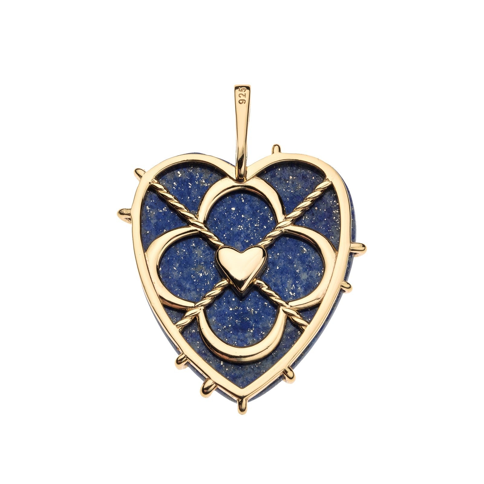 Jane Win Lapis LOVE Carry Your Heart Pendant Necklace