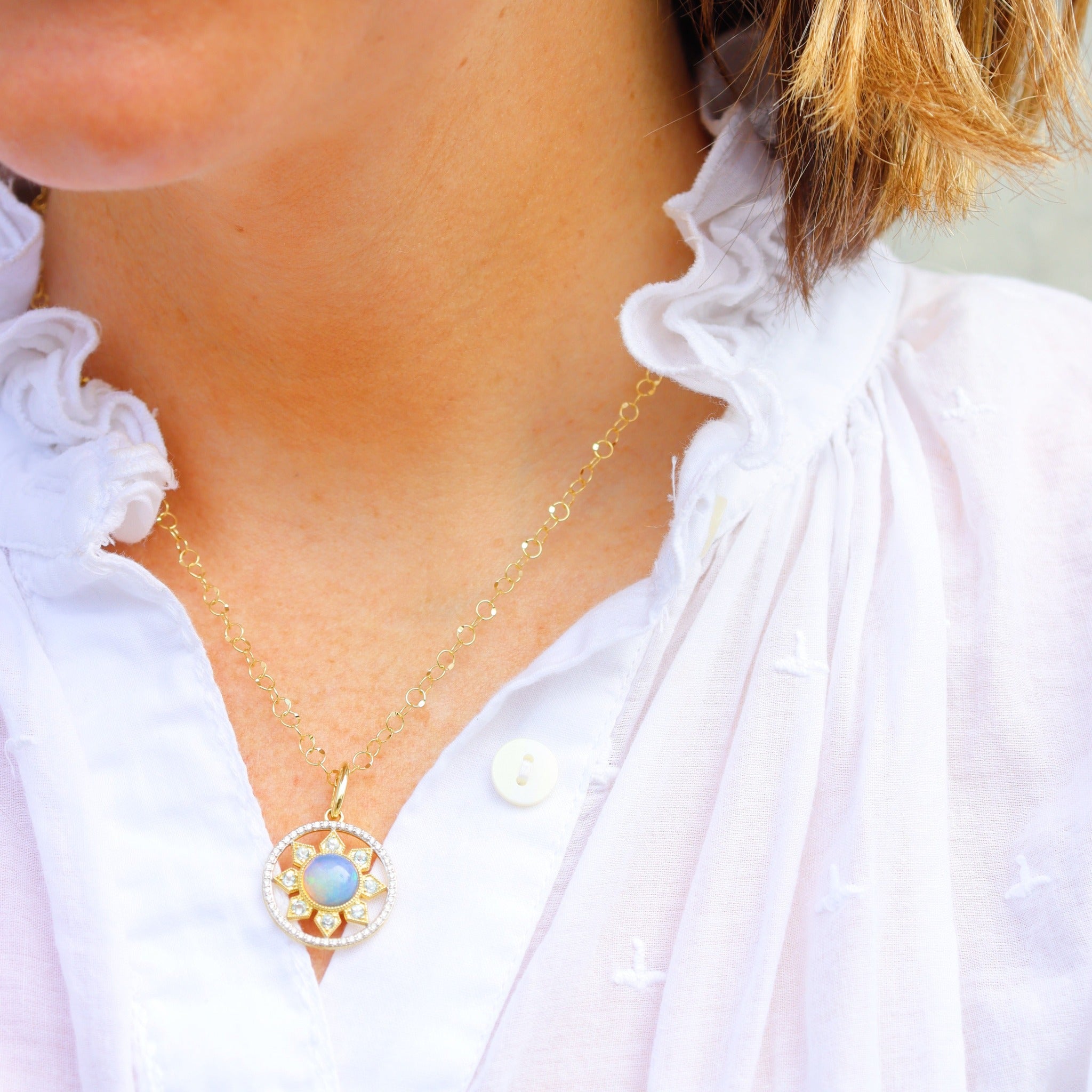 Jude Frances Moroccan Sunburst Opal Pendant