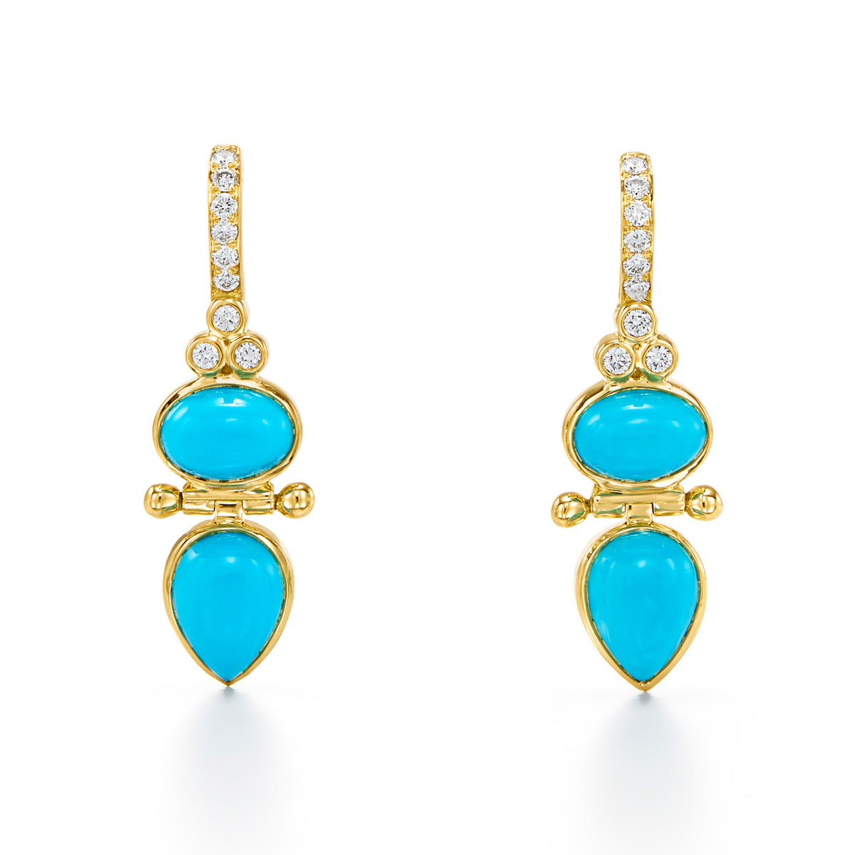 Temple St. Clair Turquoise Dynasty Drop Earrings