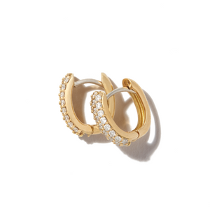 Marla Aaron 18K Yellow Gold Diamond Huggie Earring Base