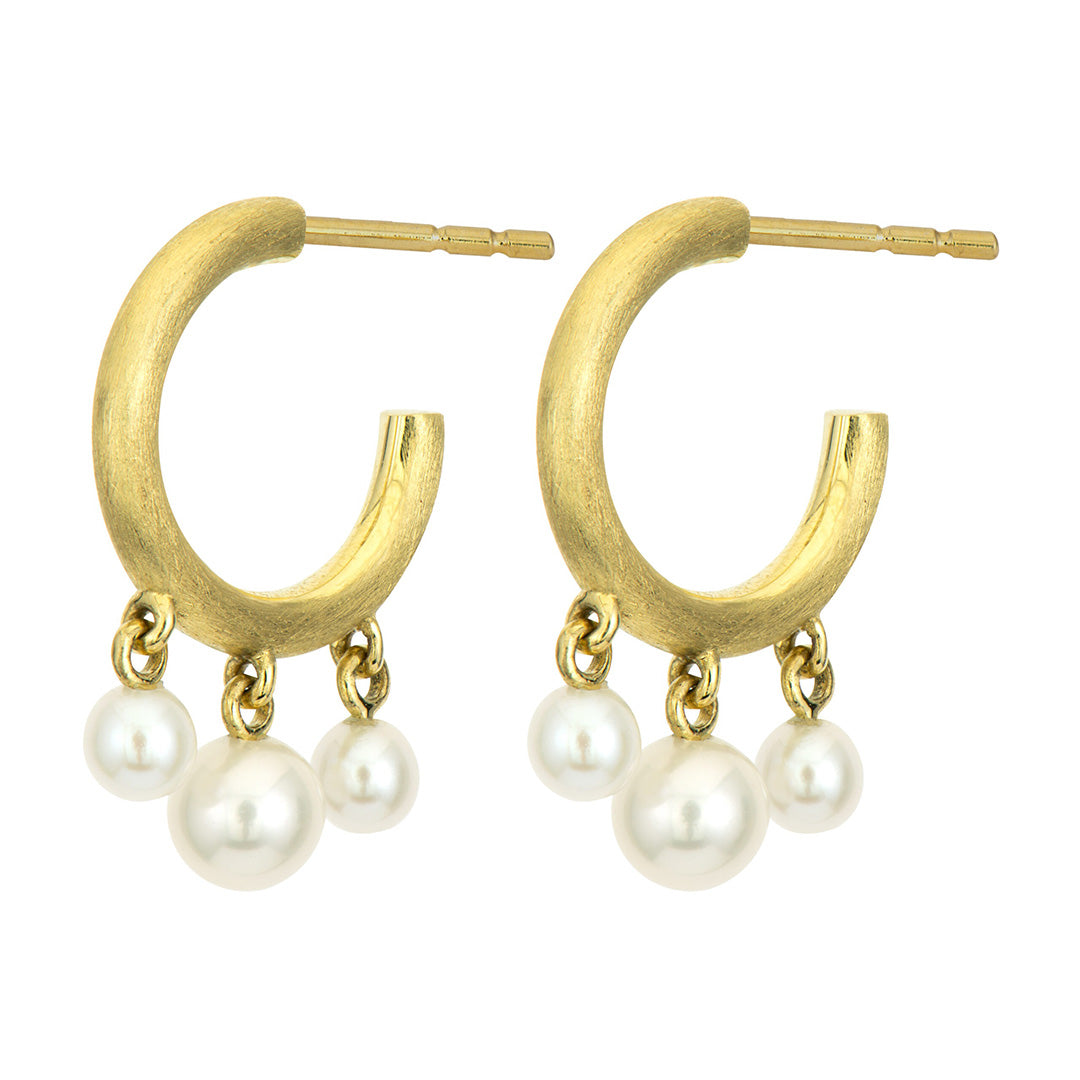 Jude Frances Provence Dangling Pearl Hoop Earrings