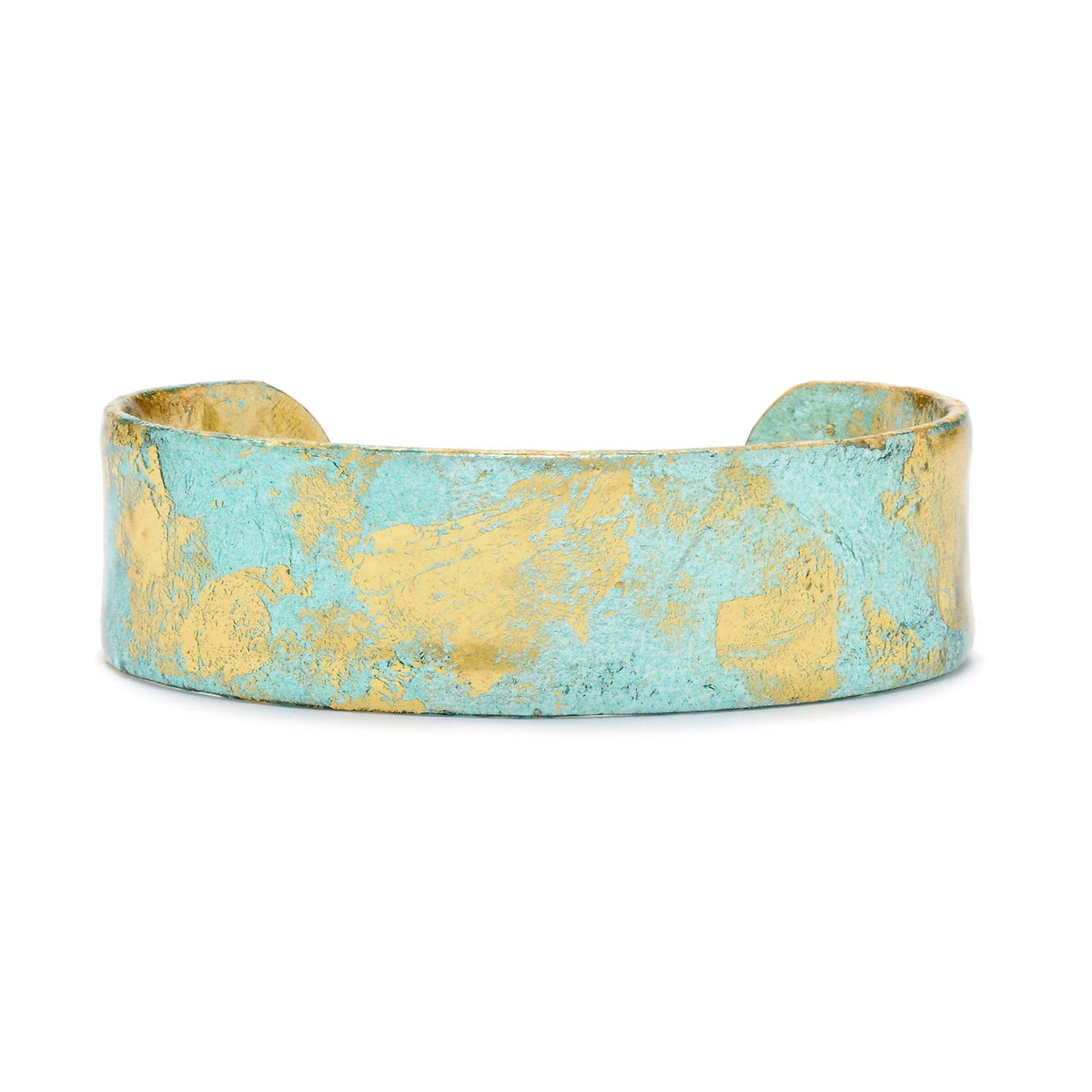Evocateur Turquoise 22K Gold Leaf Cuff .75"