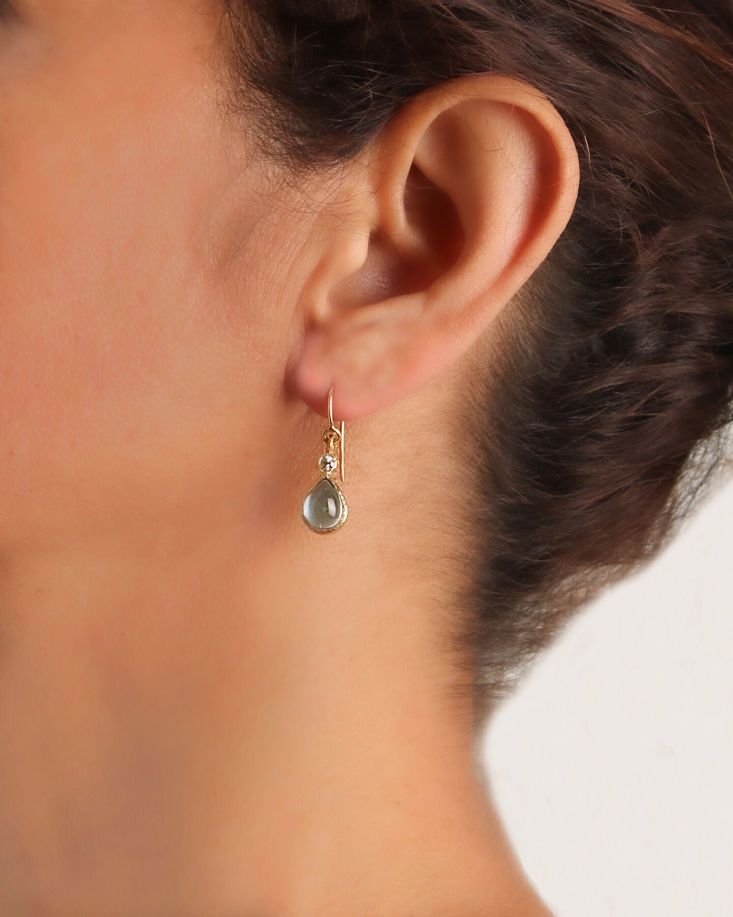 Elizabeth Locke Aquamarine & Blue Zircon Drop Earrings