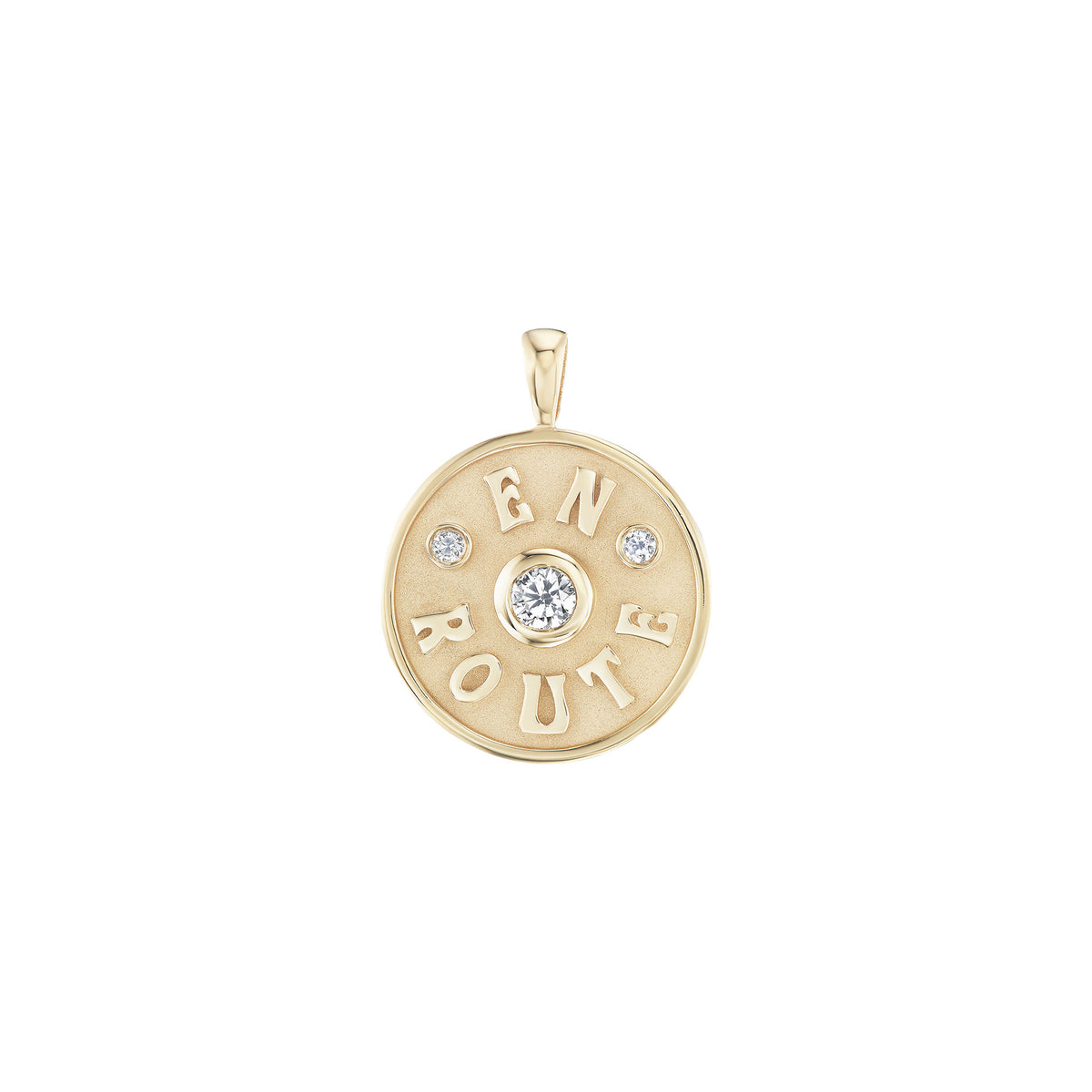 Marlo Laz Mini En Route Charm White Diamond