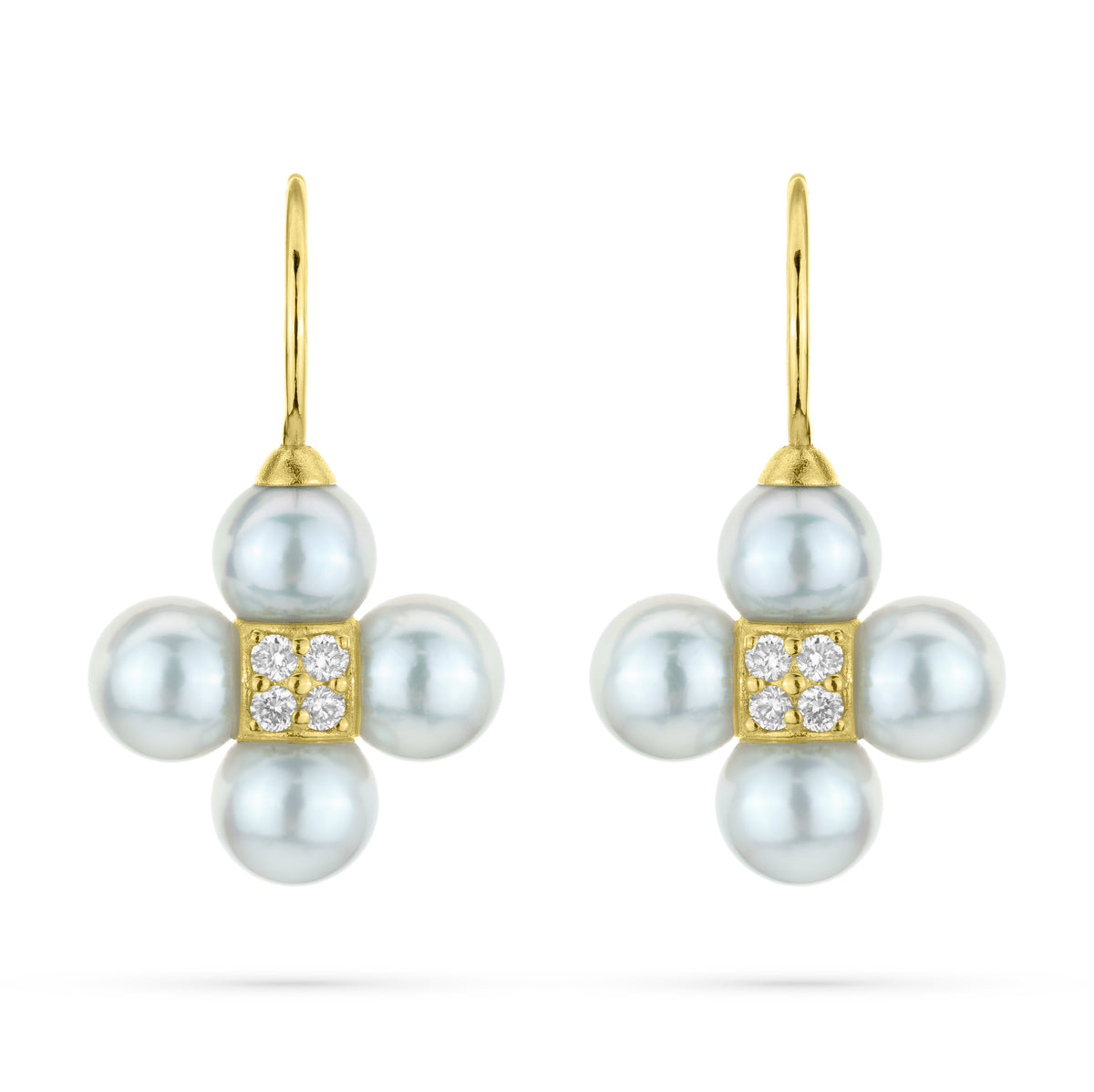 Paul Morelli Pearl & Diamond Sequence Drop Earrings