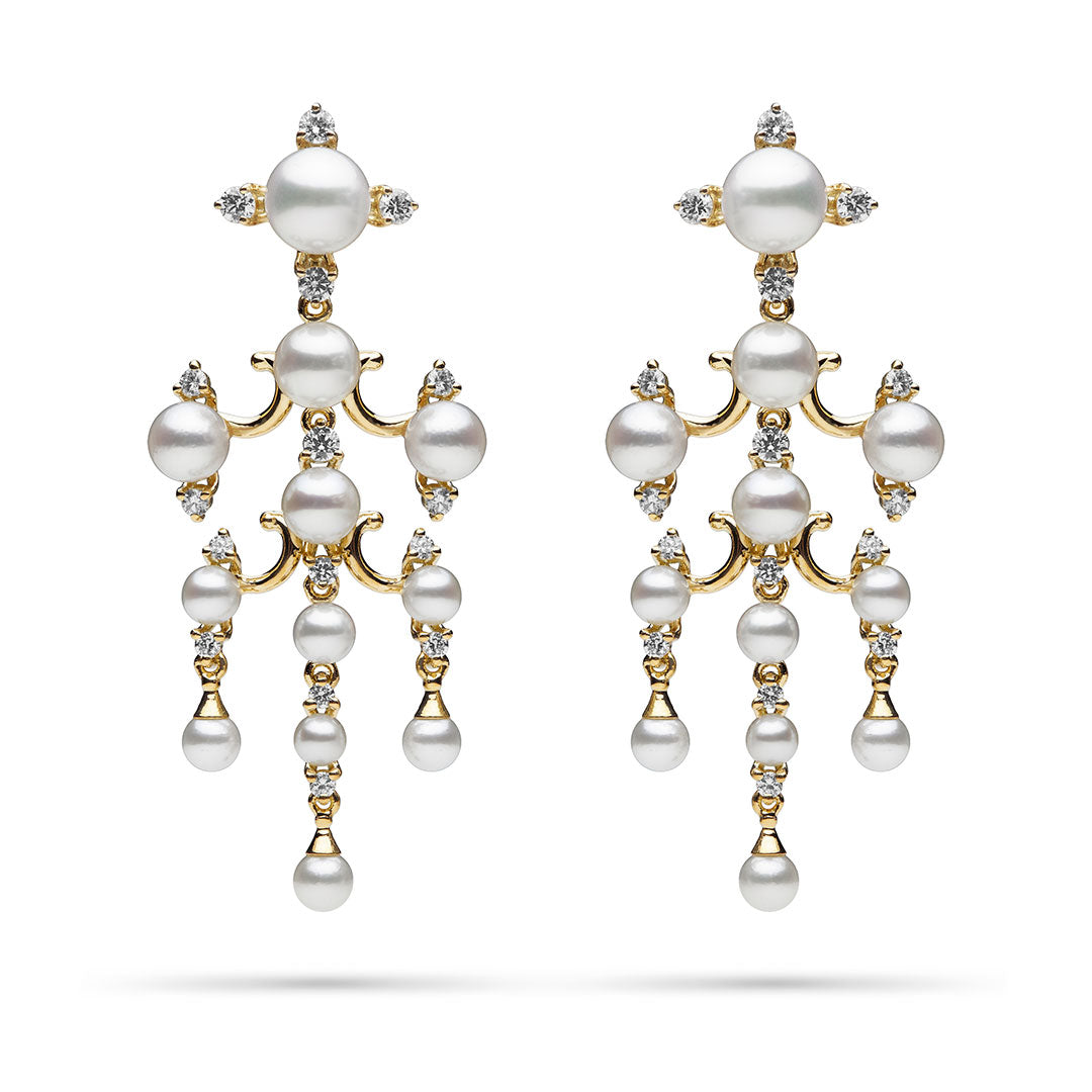 Paul Morelli Pearl & Diamond Tiered Dangle Earrings