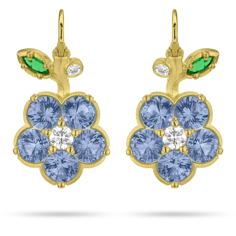Paul Morelli Blue Sapphire Wild Child Drop Earrings 13.5mm