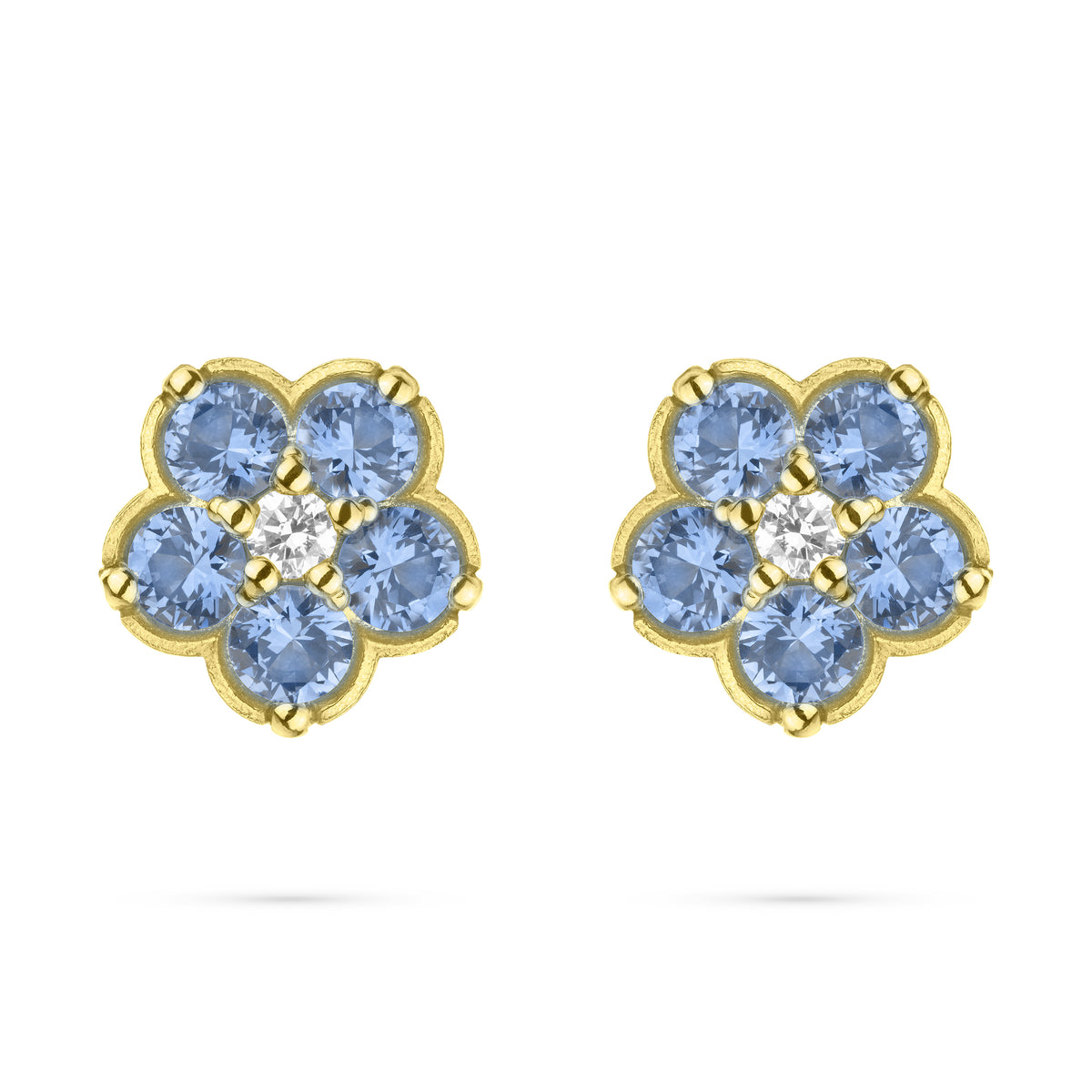 Paul Morelli Blue Sapphire Wild Child Stud Earrings 10mm