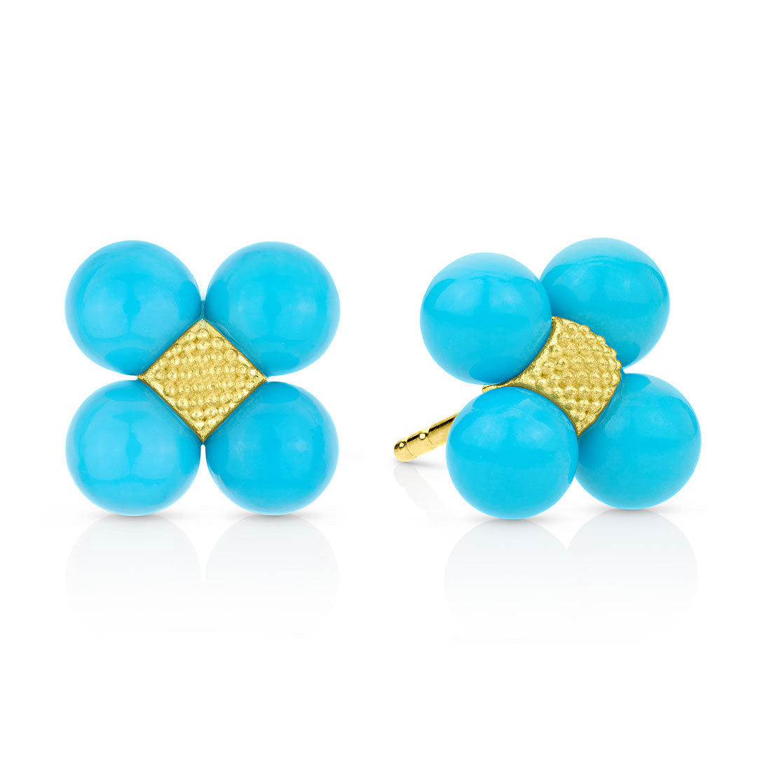 Paul Morelli Turquoise Sequence Stud Earrings